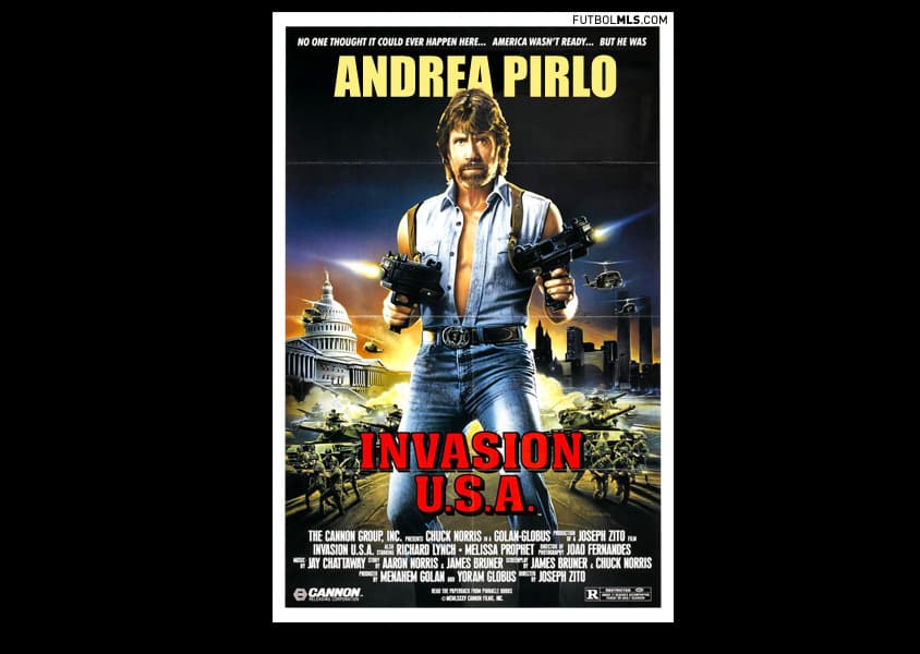 ¡Pirlo, no nos puedes engañar más! Sabemos que Chuck Norris y tú, son el mismo. (Cannon Films)