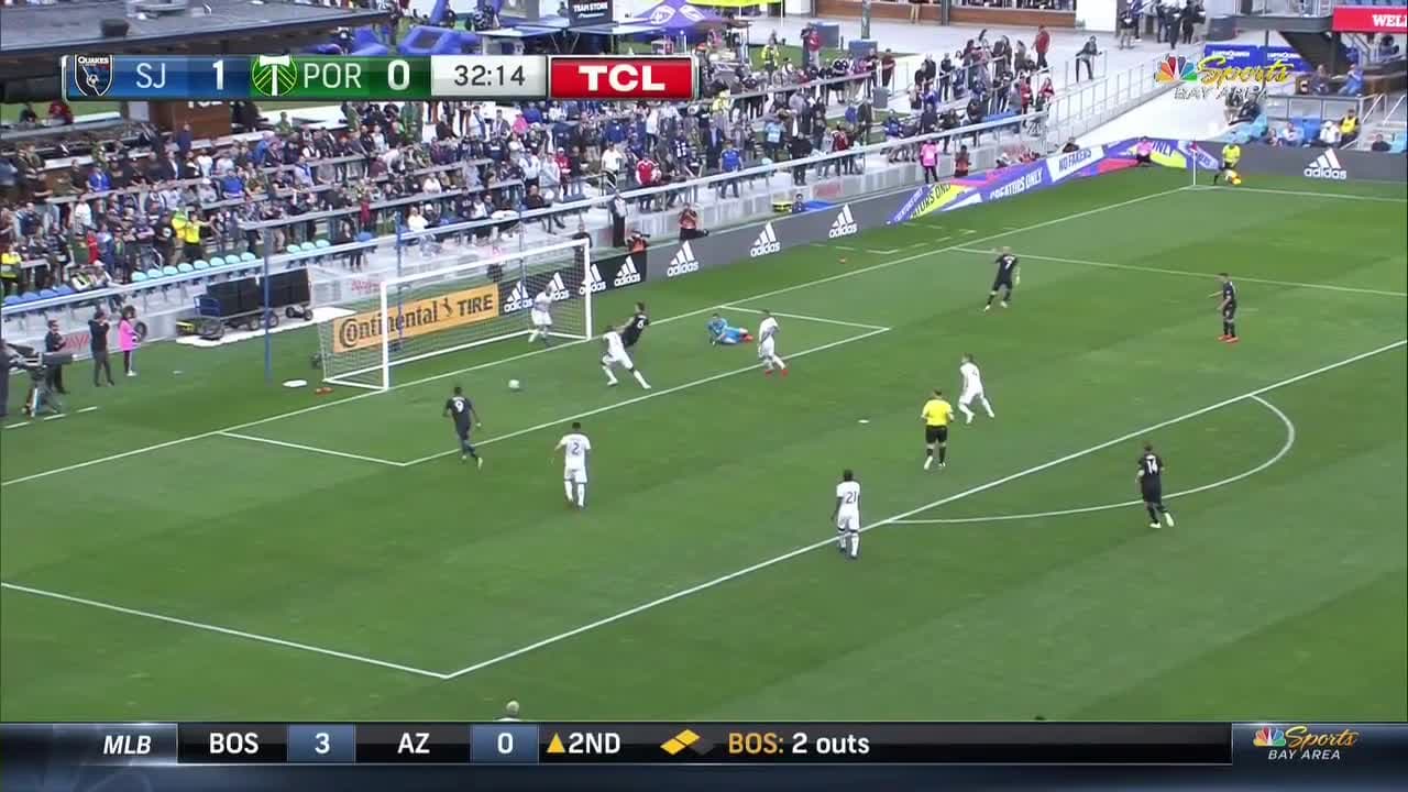 Holandés Danny Hoesen aumenta ventaja de los San Jose Earthquakes tras remate con el arco vacío