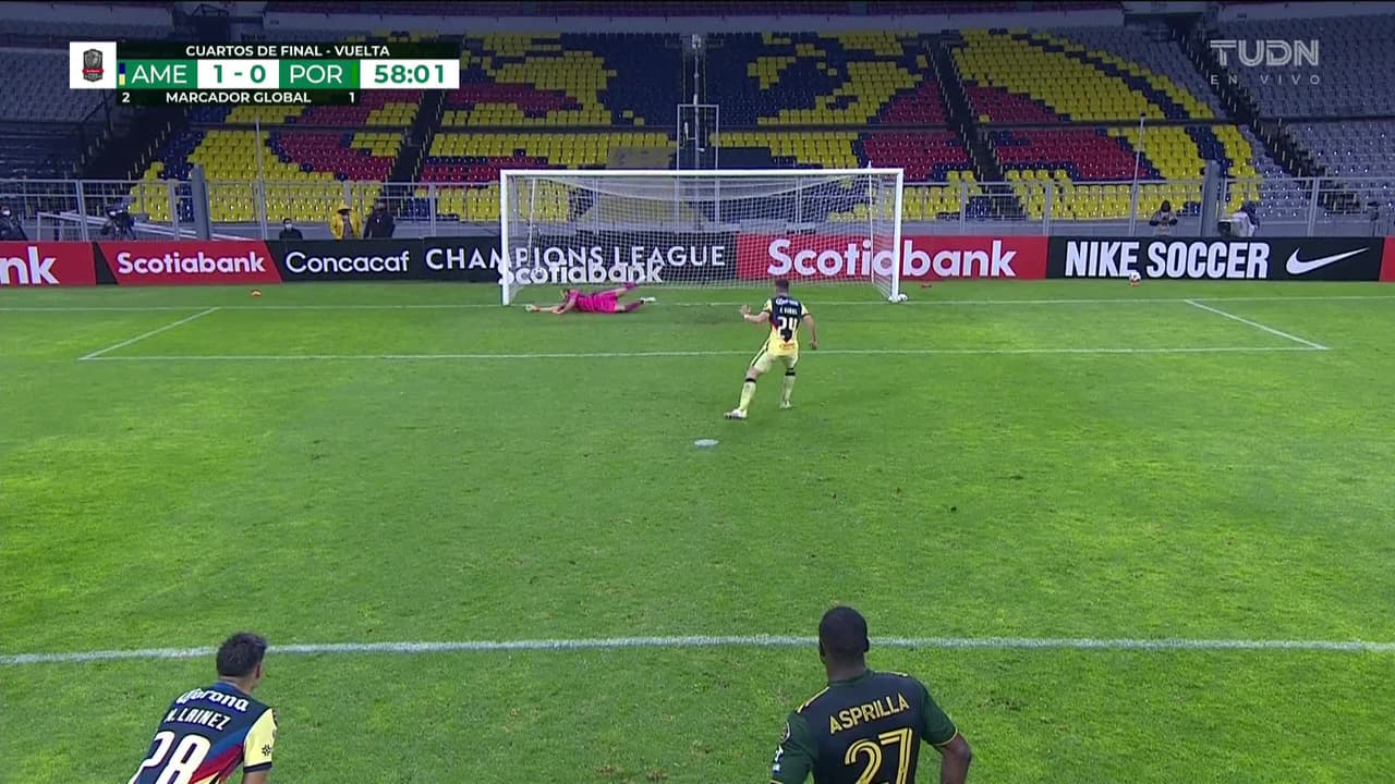 ¡GOL!  anota para América. Federico Viñas