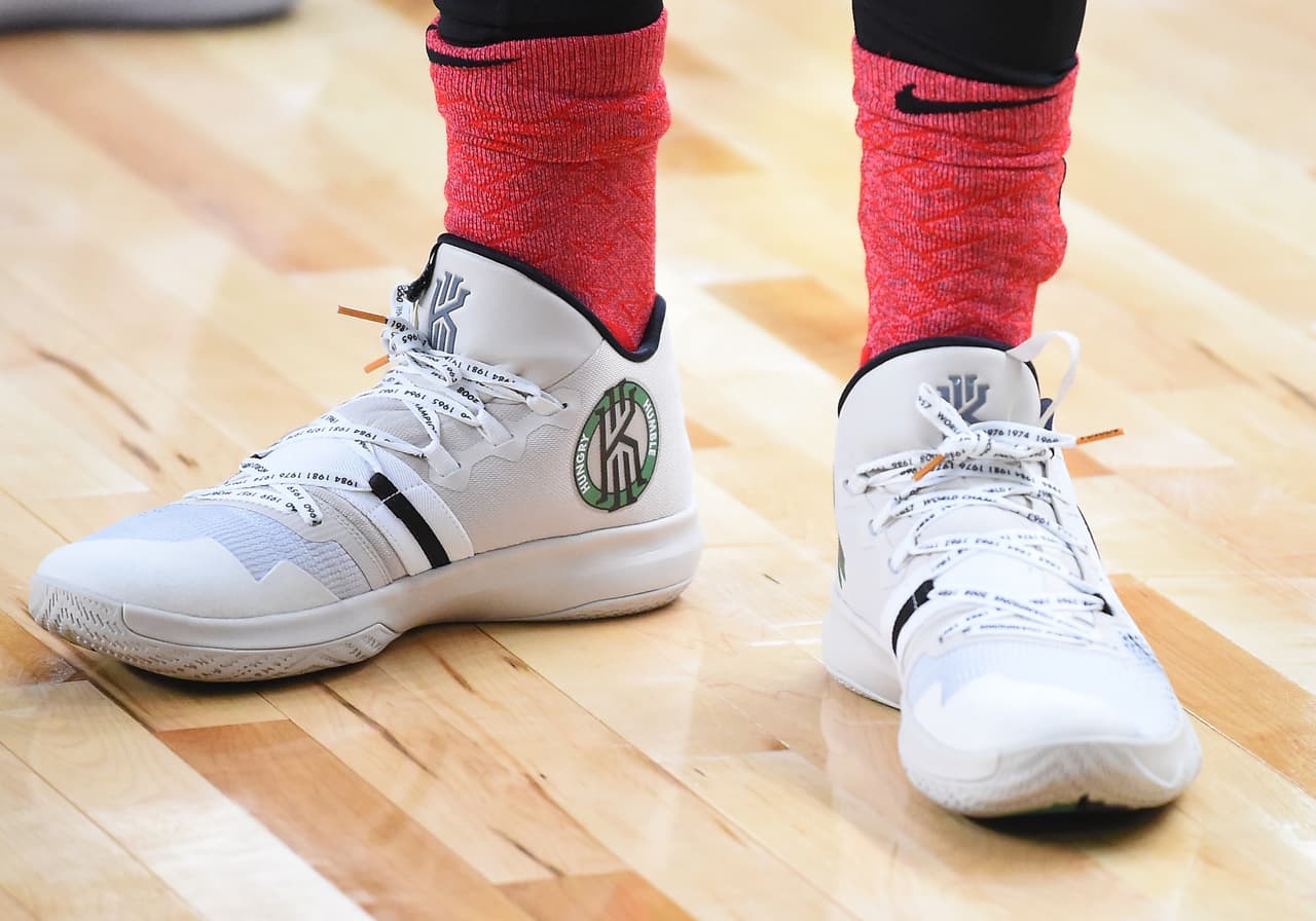 Kyrie Irving, durante el día de práctica.