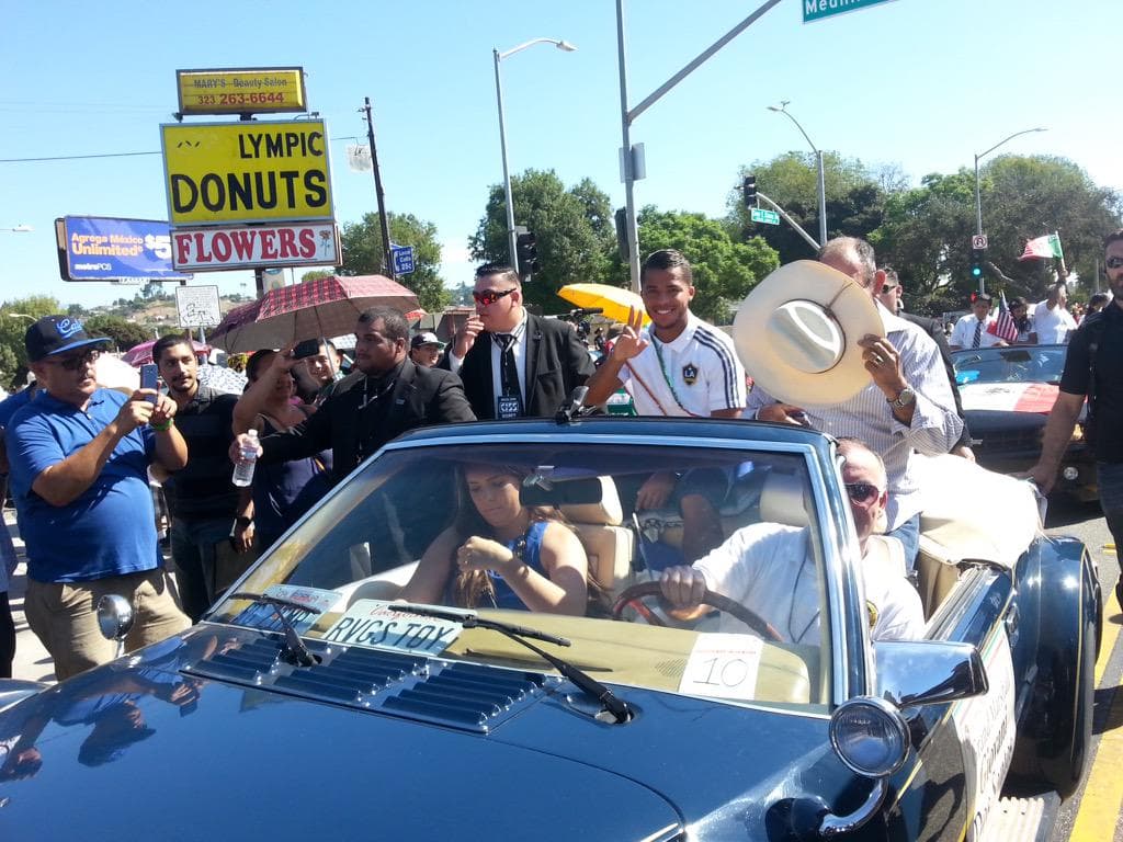 Giovani fue la principal atracción del desfile por el Día de la Independencia de México, que se realizó a comienzos de de septiembre.