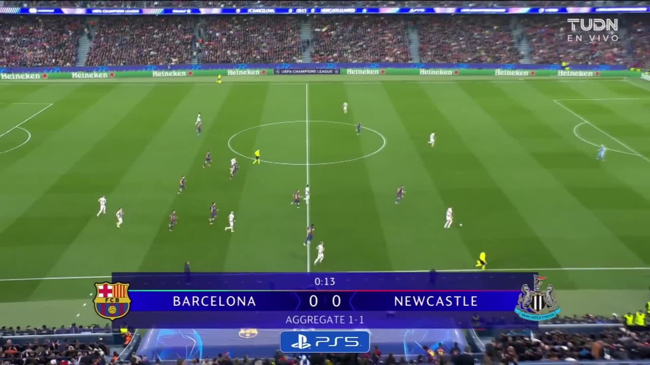 ¡Inicia el partido! Barcelona vs Newcastle United de la Champions League