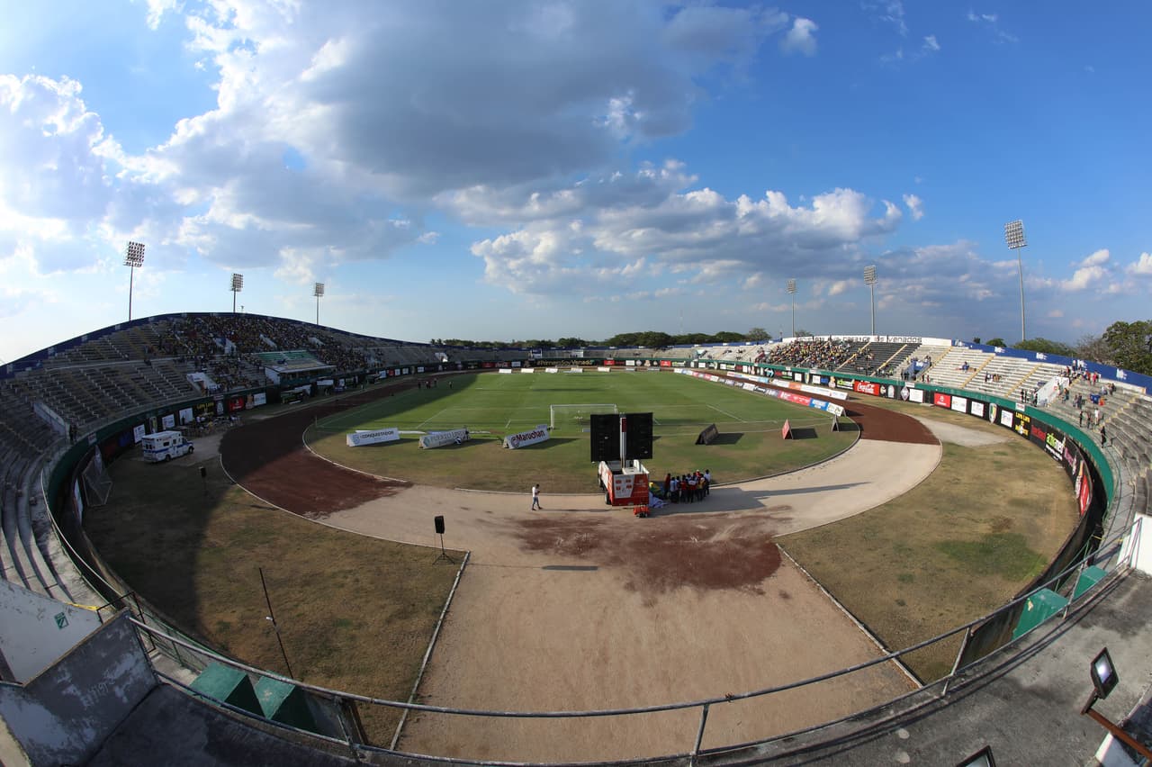 Una panorámica general del Estadio Carlos Iturralde Rivero, durante el juego de Ida de la Semifinal del Clausura 2019 de la Liga de Ascenso MX.