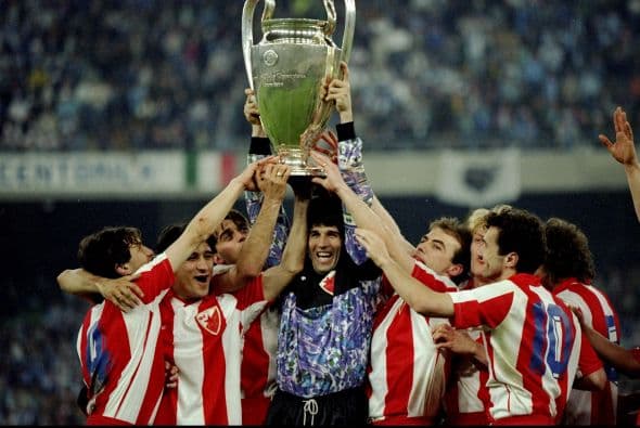 Para 1991 se volvió a dar una de esas sorpresas en la Copa de Europa de clubes, al ser ganada por el Estrella Roja de Belgrado, imponiéndose 5-3 en penaltis al Olympique de Marsella.