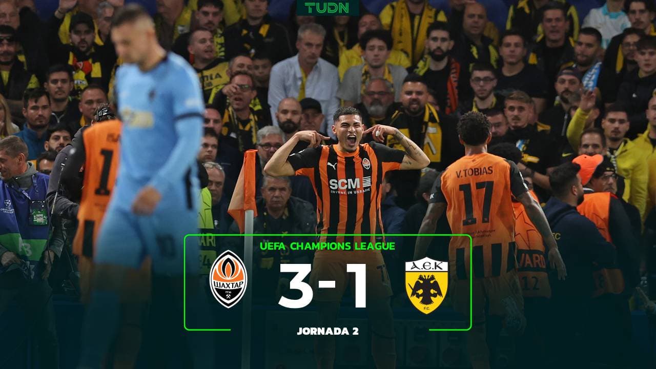 Resumen | Shakhtar Donetsk vs. AEK Atenas - UEFA Champions League, Fase de Liga