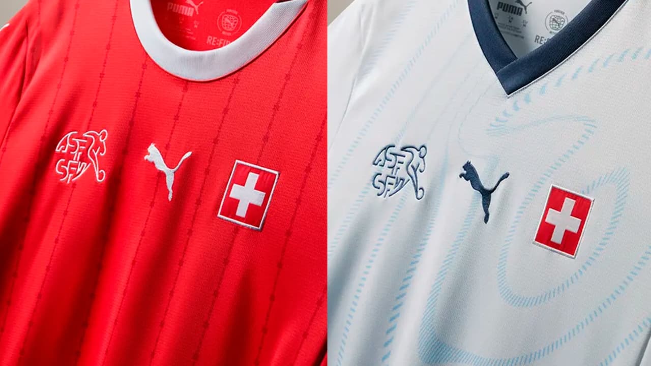 Estas son las playeras de local y visitante que utilizará la selección de Suiza en la UEFA Euro 2024.