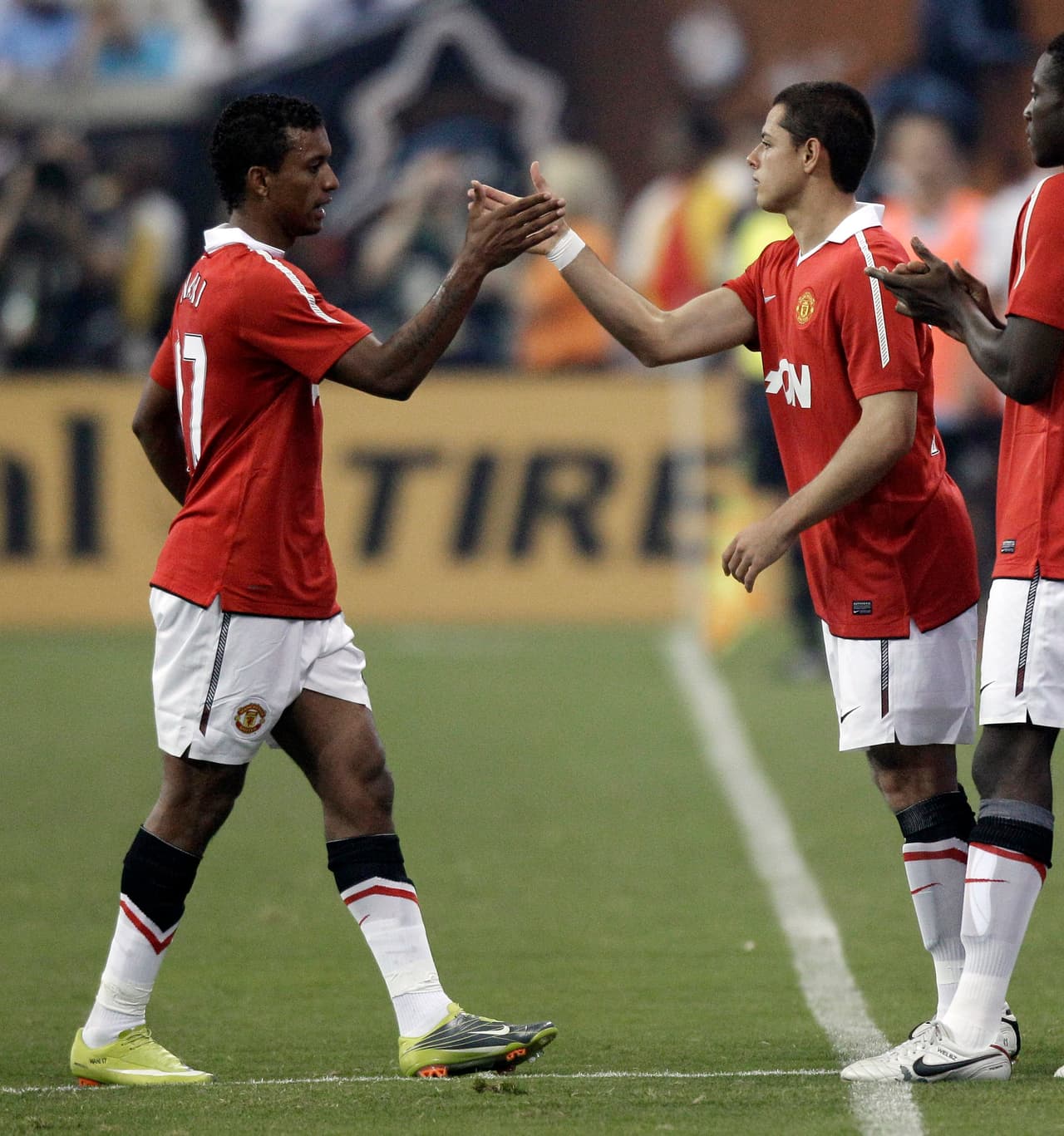 El 'Chicharito' debutó con el Manchester United en el Juego de Estrellas de la MLS 2010 y anotó.