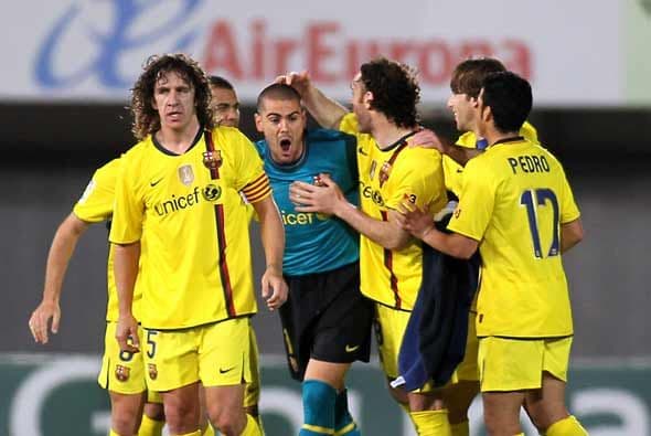 Al final el Barcelona celebró el triunfo en un campo difícil.