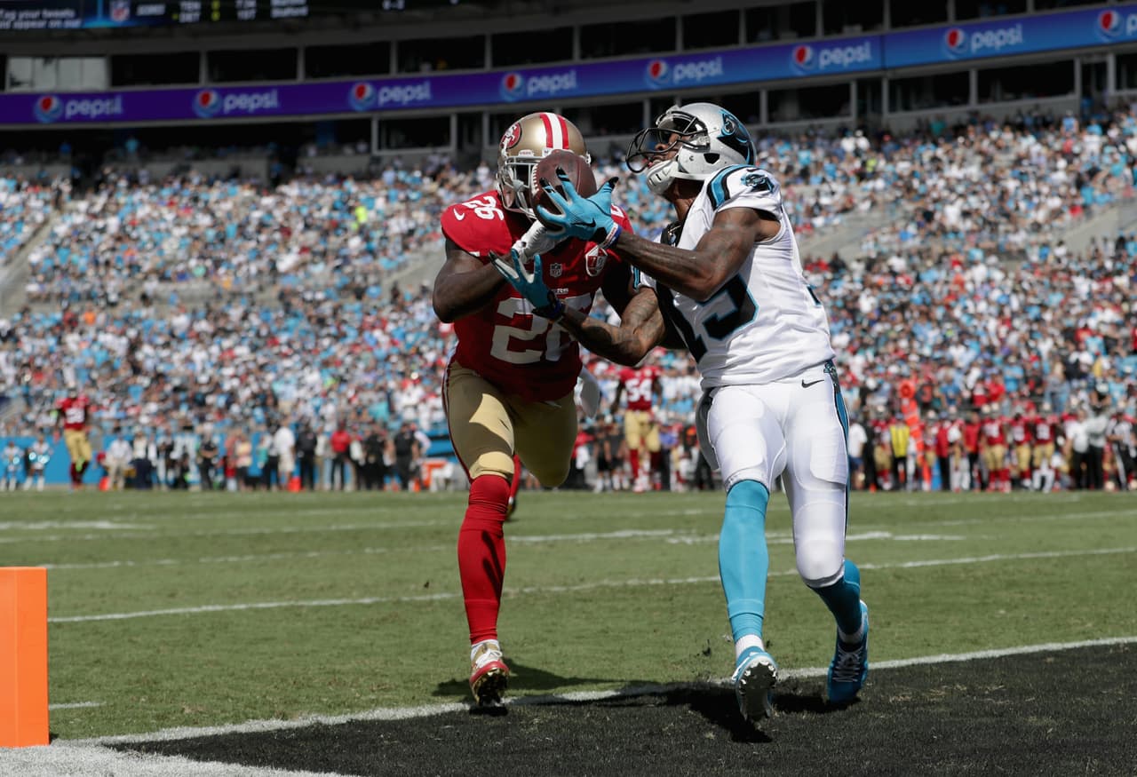 Tedd Ginn se quedó con este pase para el TD.