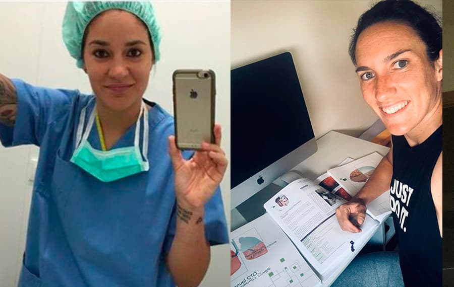 Futbolistas doctoras ayudan por coronavirus en España