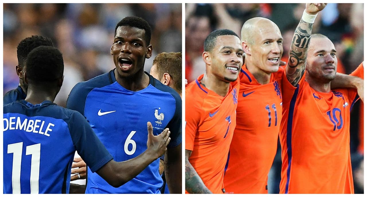 UEFA - Grupo A: 
<b>Francia y Holanda se enfrentan este jueves</b> en la disputa por el segundo lugar de la zona. Los 'Galos' tiene 13 unidades, mientras que los 'Tulipanes' suman 10. Un partido que no se guardará las emociones.