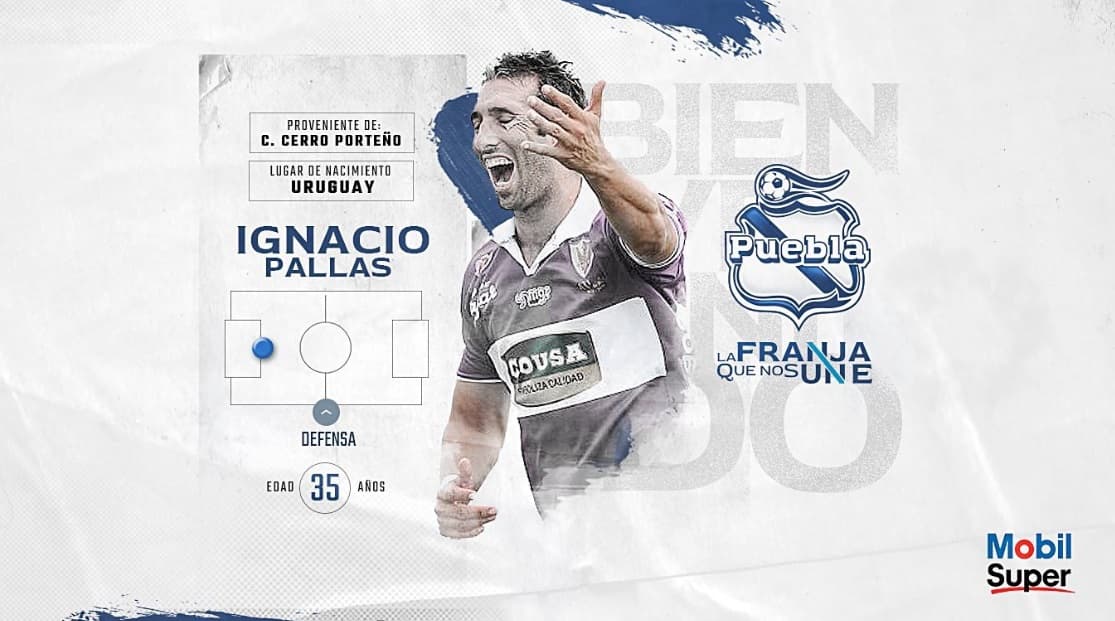 Ignacio Pallas arribó a Puebla con 35 años, pero ya tiene 36.