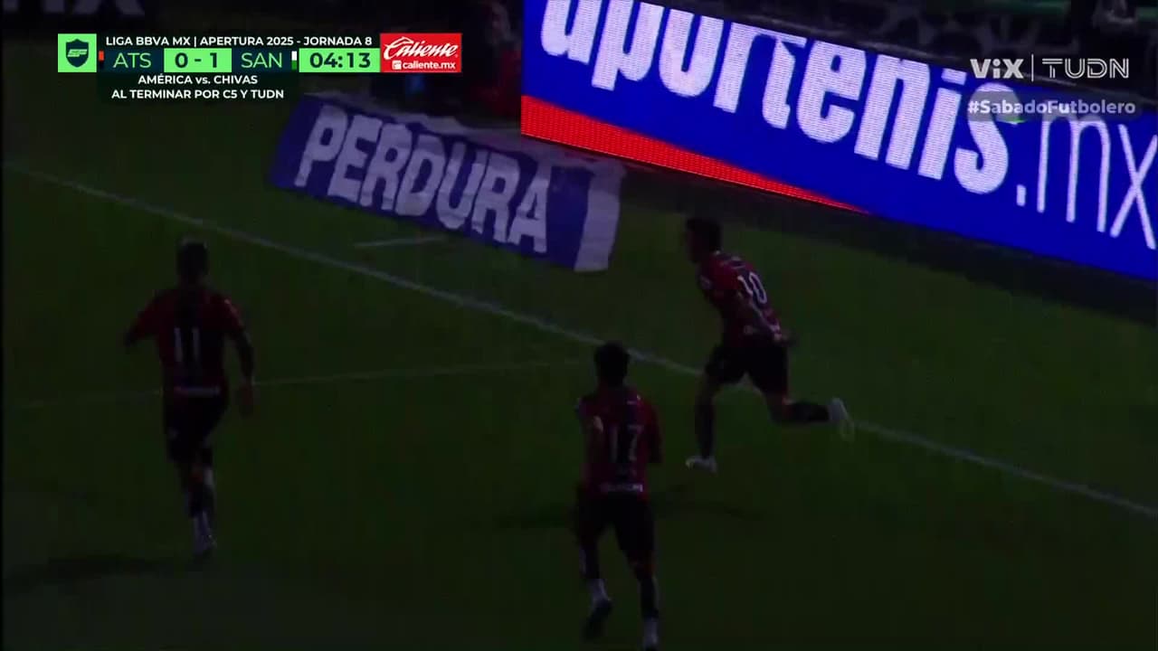 ¡Golazo del Atlas! Cóccaro empata el partido en la siguiente jugada