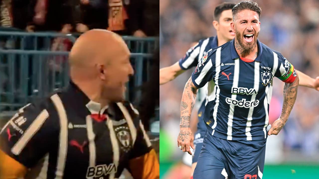 Fan se burla del Atleti en el Bernabéu con jersey de Sergio Ramos con Monterrey