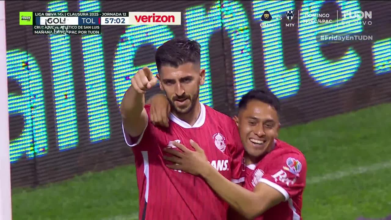 ¡Gol de Paulinho! ¡Toluca lo encamina!