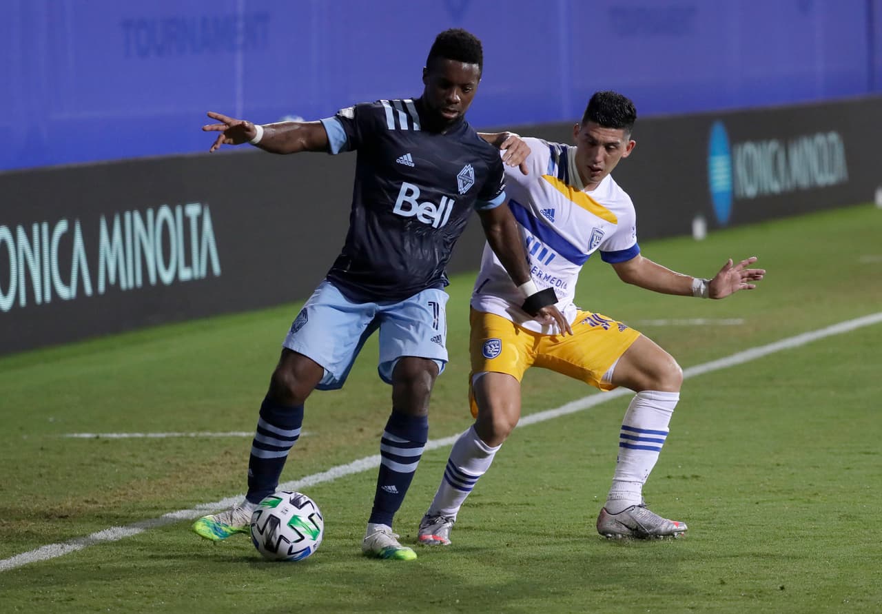 Con goles de Andy Rios, Chris Wondolowski, Shea Salinas y del mexicano Oswaldo Alanís, los San Jose Earthquakes vinen de atrás para derrotar a los Vancouver Whitecaps.