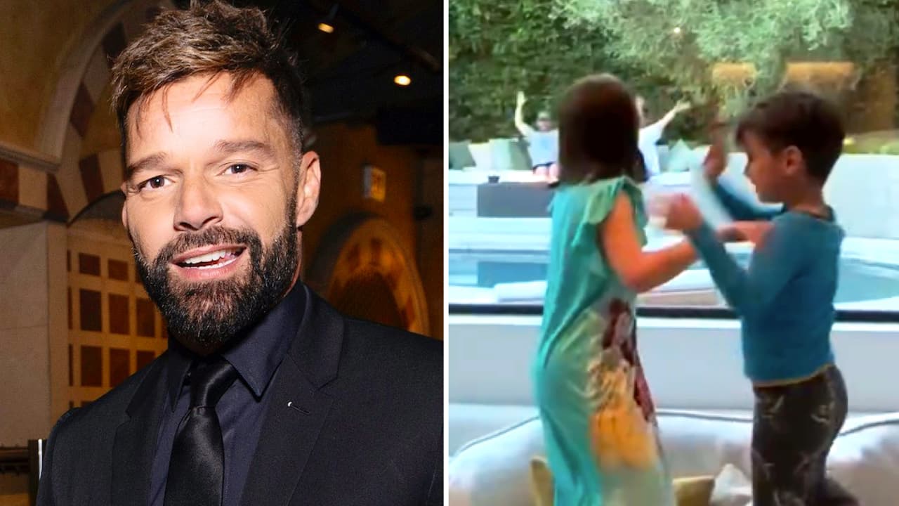 No solo Tino, los hijos menores de Ricky Martin también llevan el ritmo por dentro