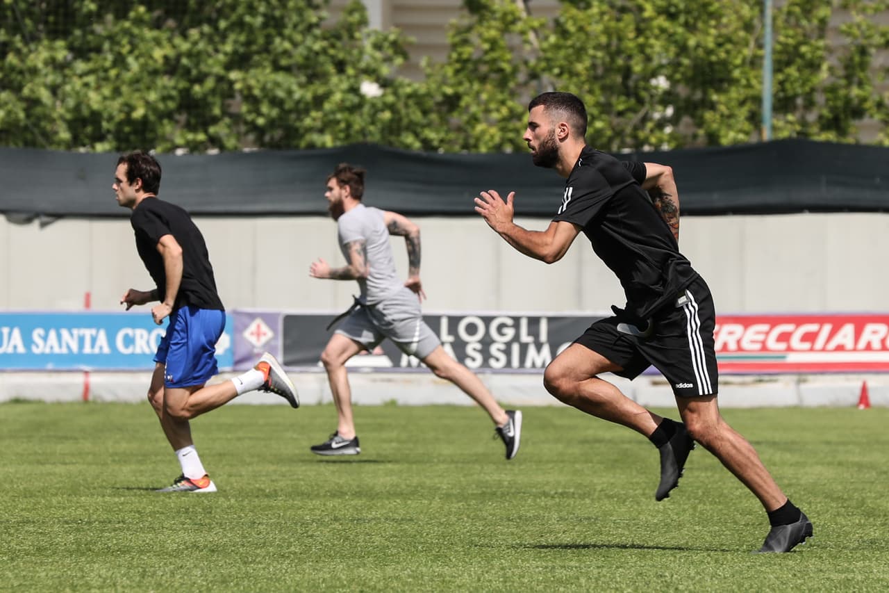 Así entrenaron los de la Fiorentina.
