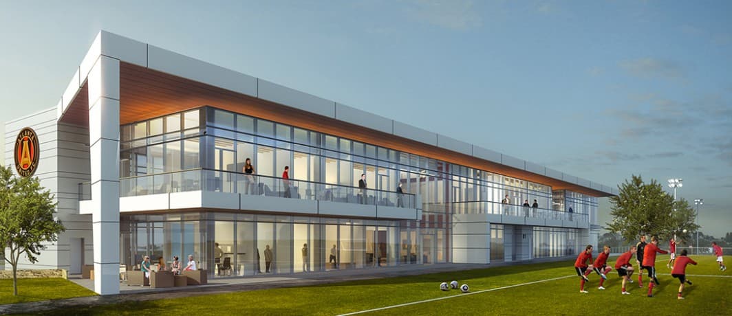 Un render de las futuras instalaciones del Atlanta United.