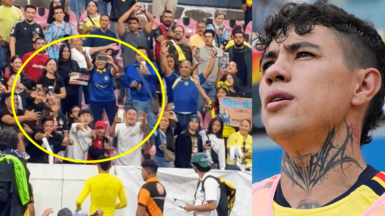¡Emilio Lara tiene un extraordinario detalle con afición del América al término del partido vs. Atlas!