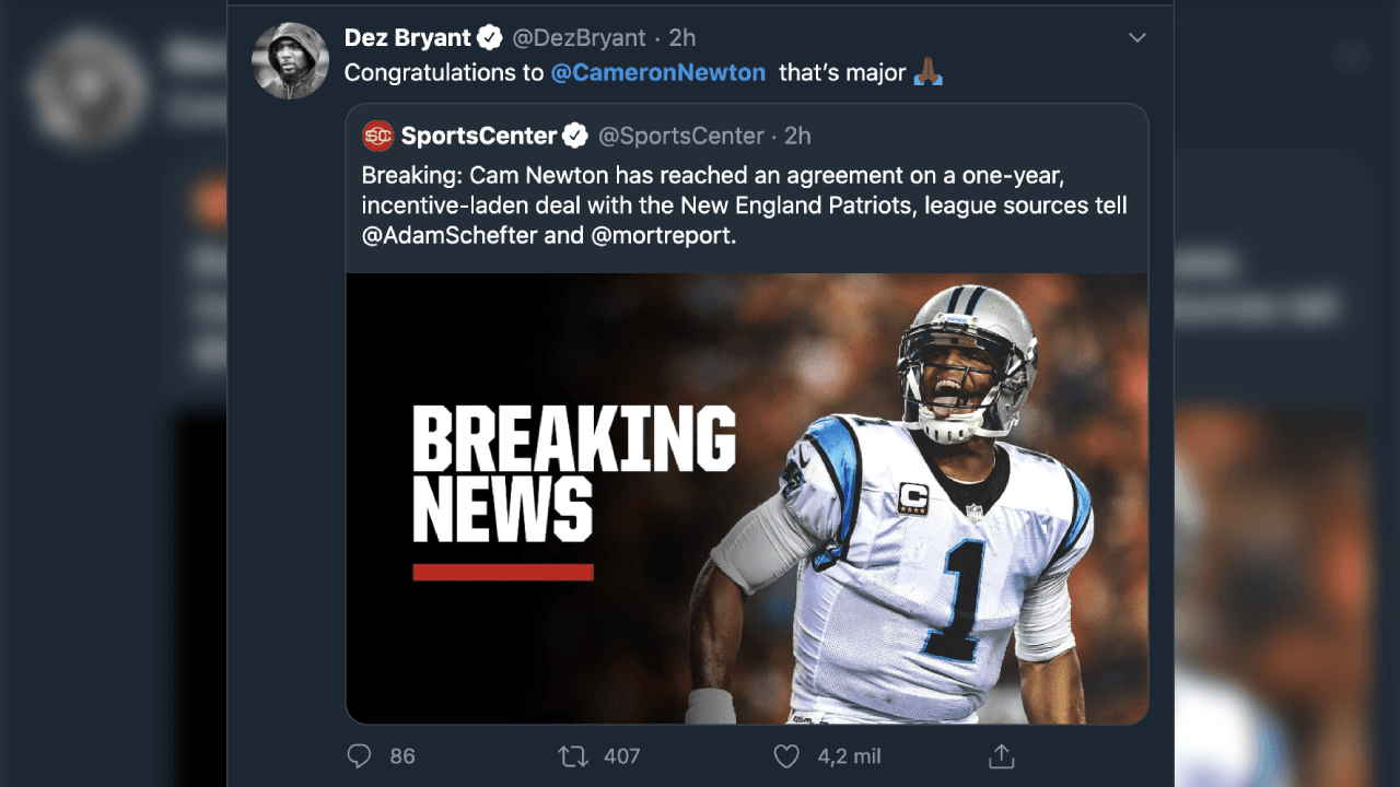 El acuerdo entre Cam y New England generó mucha expectativa en el mundo en la NFL.