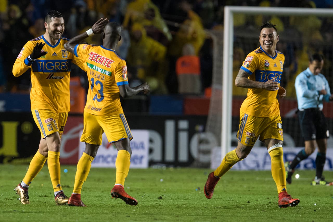 Tigres celebró en grande el empate. Con el marcador igualado todo se definirá en el encuentro de vuelta en campo de Monterrey.