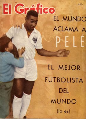 El 'Rey' Pelé aclamado por la revista argentina en 1961.