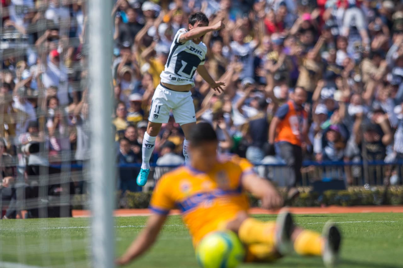 Quien sí lohizo fue el argentino Alustiza al minuto 35 con una vaselina larga a Nahuel Guzmán.