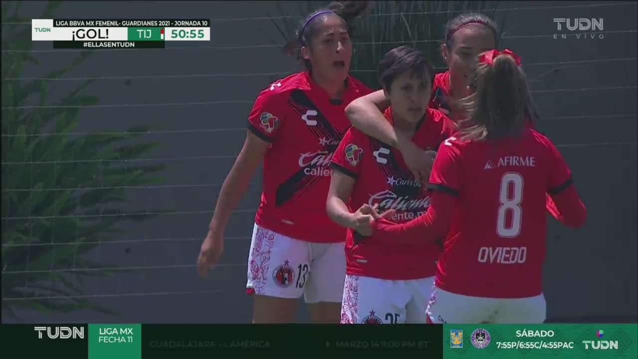 ¡De crack! Dulce Alvarado logra un golazo para el 1-2 de Tijuana