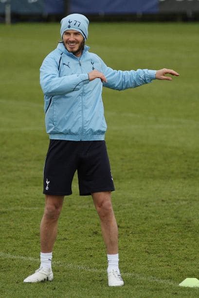 La sonrisa del futbolista fue una constante.