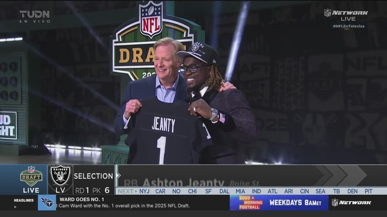 ¡Los Raiders toman al mejor corredor del draft 2025!