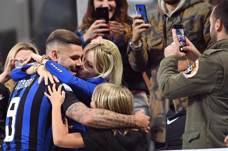 Por eso, una apasionada celebración de Mauro Icardi con su esposa puede ser el recuerdo de un momento clave para que Inter sueñe con volver a ser campeón de Italia.