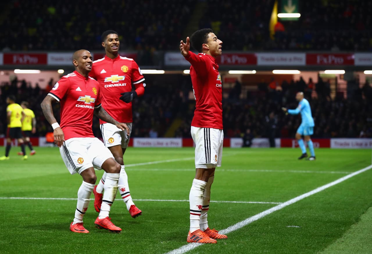 Jesse Lingard fue uno de los jugadores que marcaron por los Red Devils.