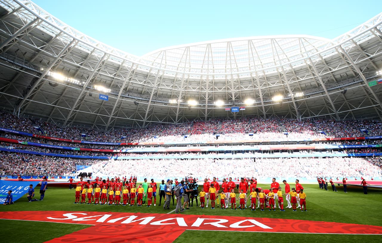 El 17 de junio el Grupo E tuvo su debut en Samara con el juego entre Costa Rica y Serbia.