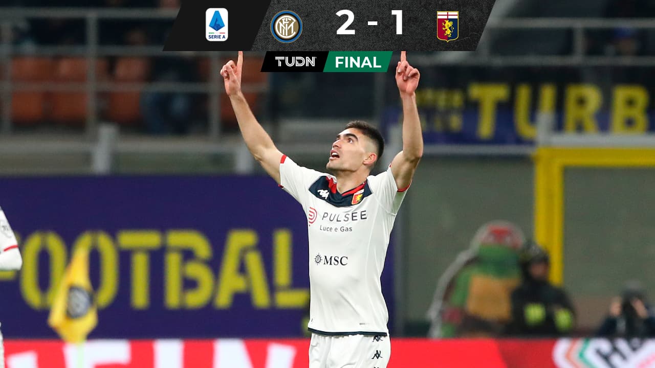 Johan Vásquez le anota golazo de volea al Inter de Milán con Genoa