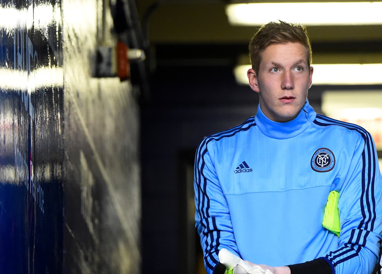 Ryan Meara como arquero de New York City FC en la temporada 2015.