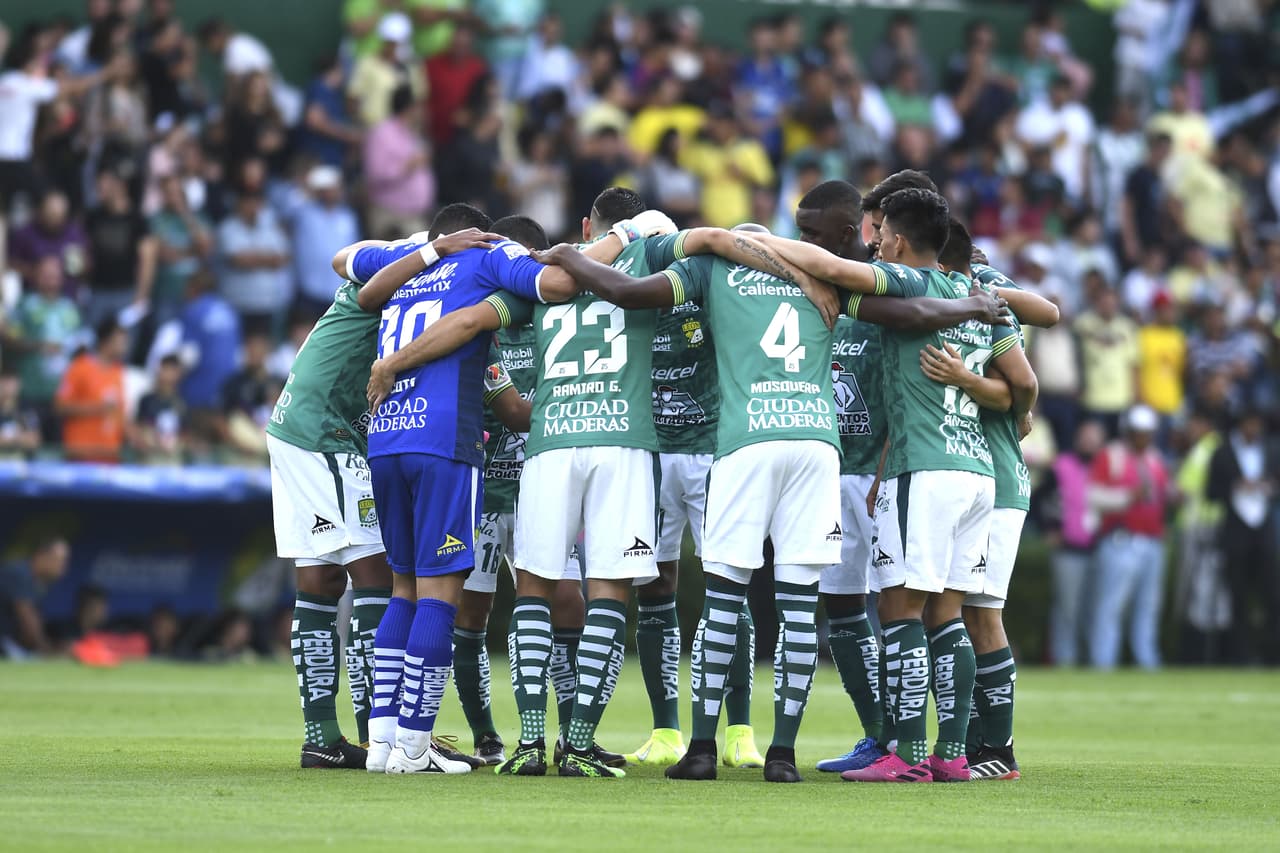 El equipo de León previo al encuentro ante el América.