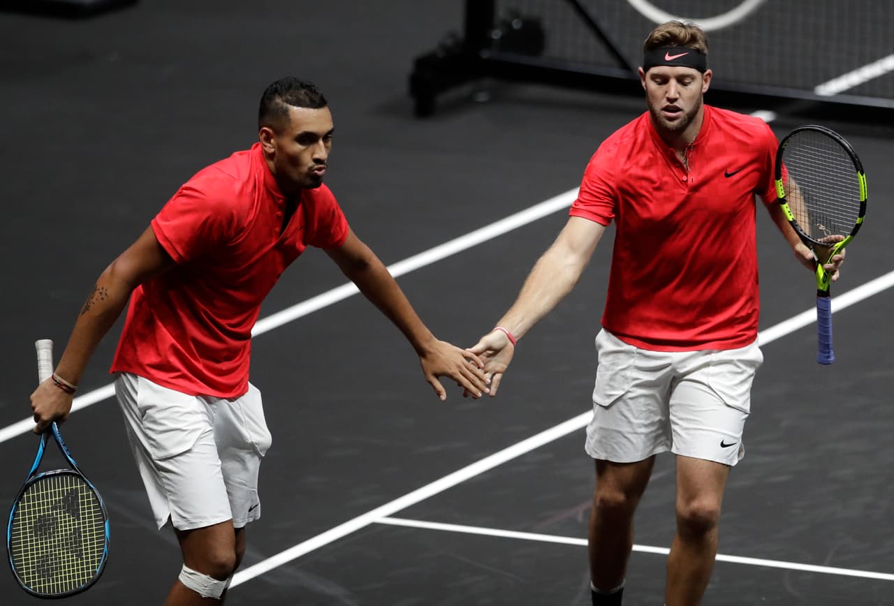 El último turno de la jornada lo tuvieron los dobles: Kyrgios-Sock y Berdych-Nadal.