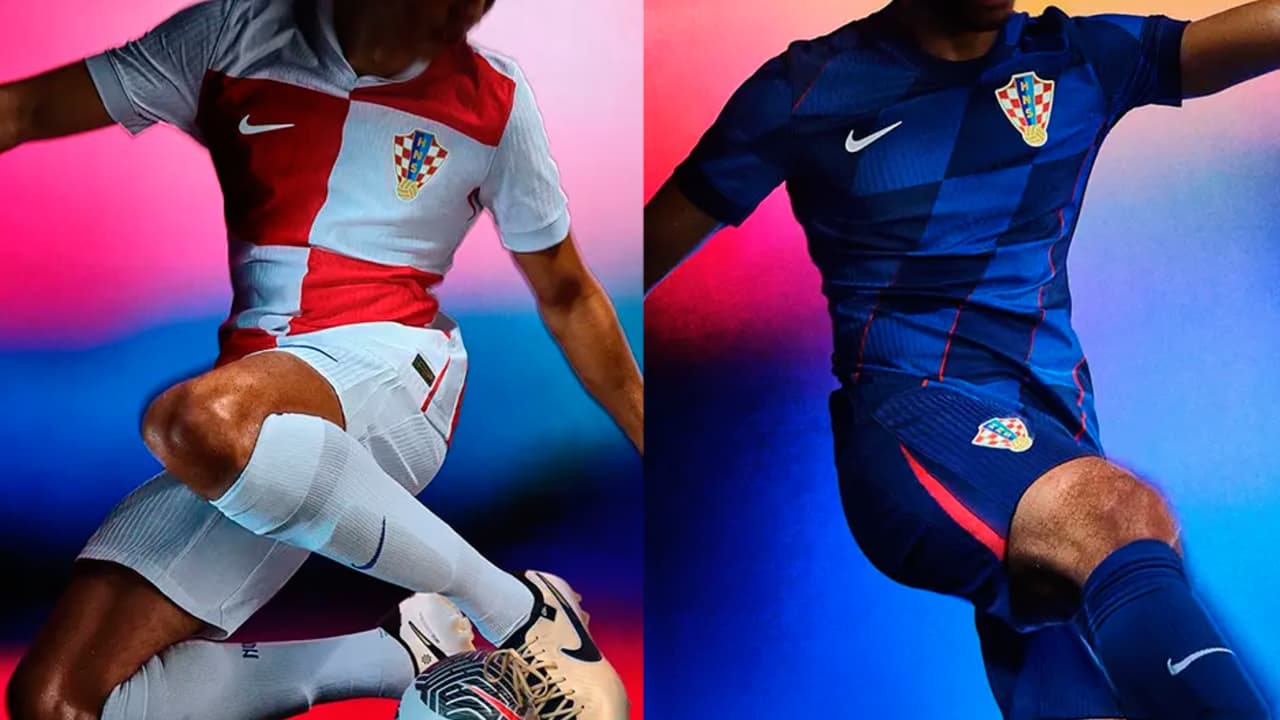 Estas son las playeras de local y visitante que utilizará la selección de Croacia en la UEFA Euro 2024.