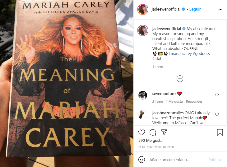 “Mi ídolo absoluto. Mi razón para cantar y mi mayor inspiración. Su fuerza, talento y fe son incomparables. ¡Qué REINA absoluta!”, se lee al pie de foto.