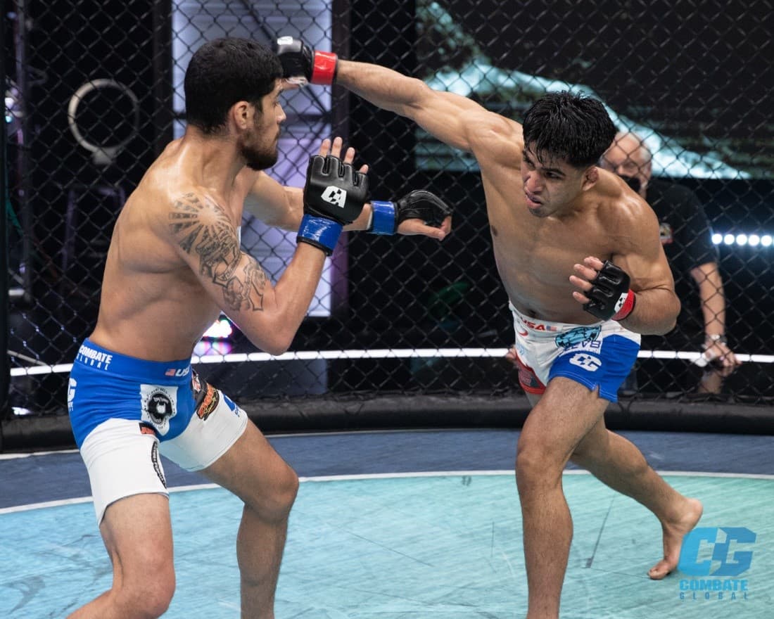 Enrique 'Baby Bull' González (derecha) regresa a Combate Global en el evento principal de peso ligero (155 libras) ante el invicto Ángel 'Salsa King' Álvarez.