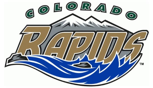 Colorado Rapids. Este fue el logo que utilizaron desde 1996 hasta 2006.