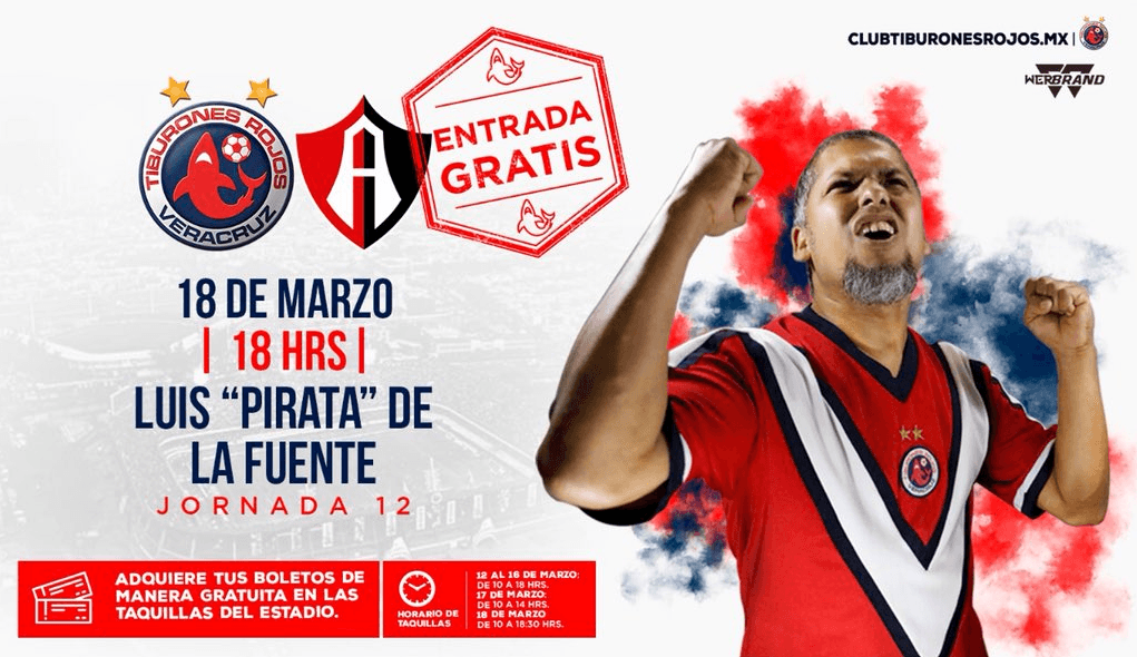 Entrada libre en el Tiburones vs Atlas.
