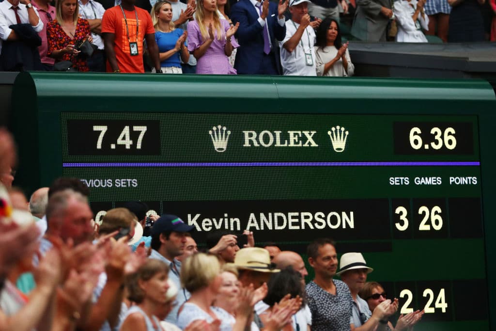 El electrizante duelo por la semifinal de Wimbledon entre el estadounidense John Isner y el sudafricano Kevin Anderson es el tercero más largo en la historia del tenis.