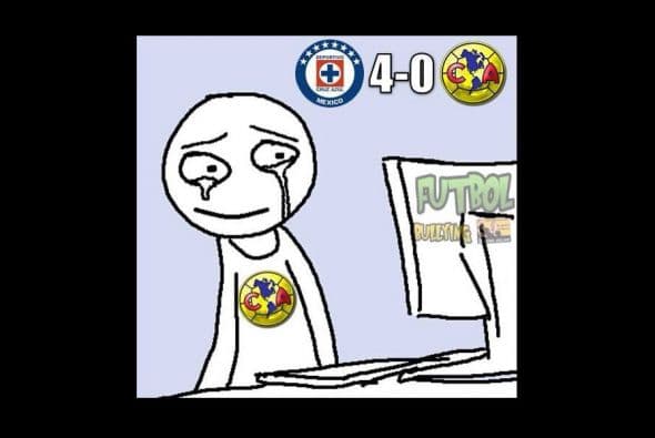 La derrota del América por goleada ante Cruz Azul desató las burlas para la afición de las águilas en las redes sociales.