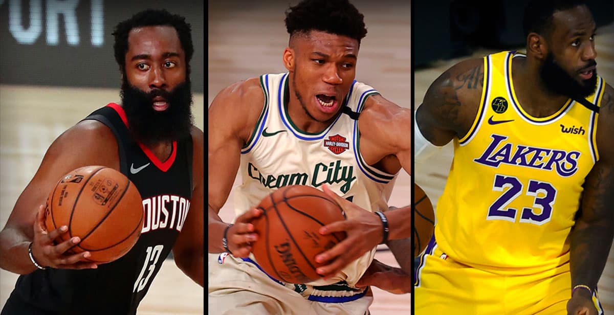 Antetokounmpo, Harden y James finalistas por el MVP