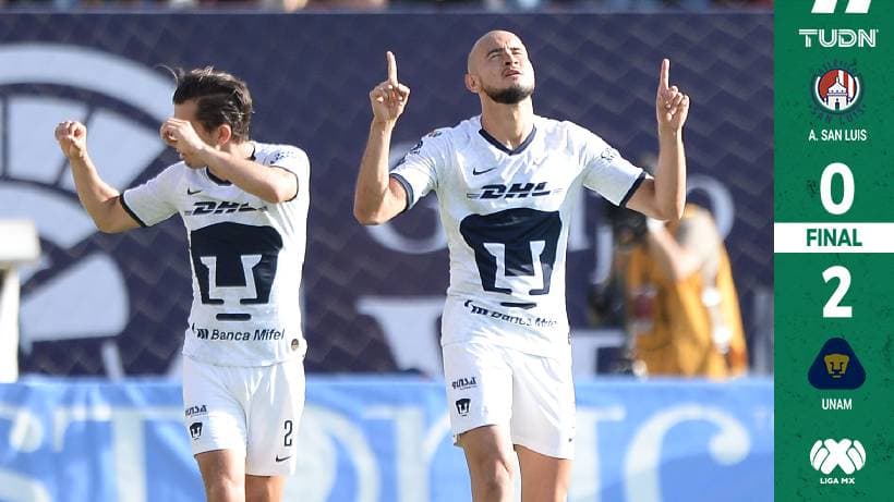 Pumas reacciona y supera a Atlético de San Luis