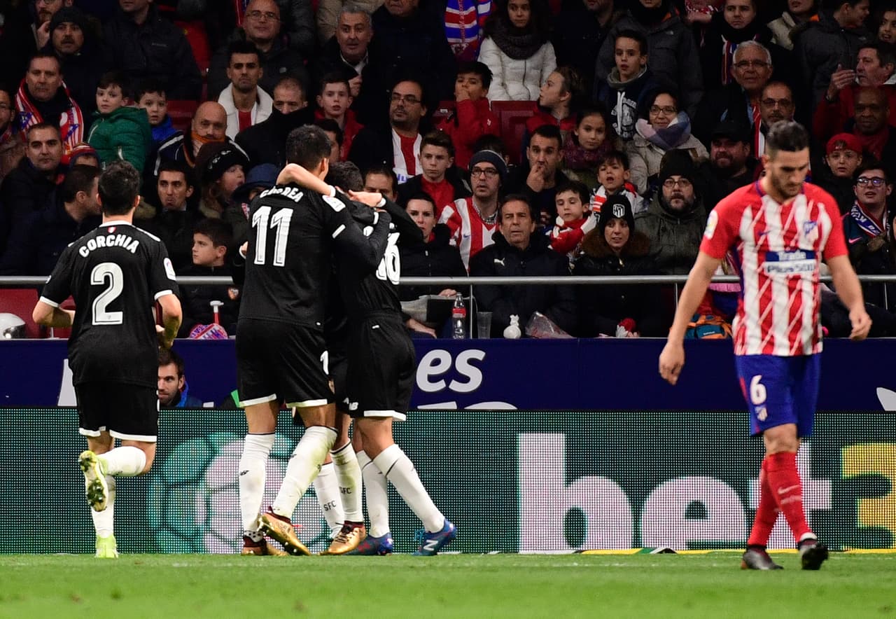 Contra los pronósticos, Sevilla le ganó al Atlético de Madrid en la ida de cuartos de final de la Copa del Rey