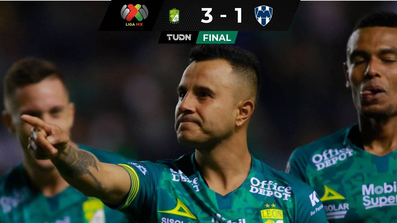 Un despiadado León golea 3-1 a Rayados y lo deja en el sótano