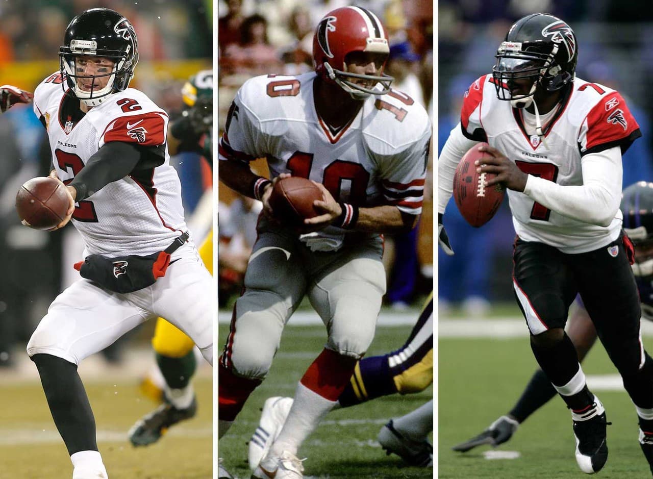 #27 ATLANTA FALCONS: Matt Ryan, Steve Bartkowski, Michael Vick (AP-NFL).